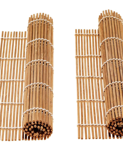 Bamboo Sushi Kit: 2 Mats, 5 Pairs Chopsticks, Rice Paddle, Spreader