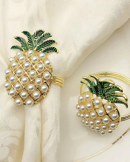 Pineapple Napkin Ring Set of 6
