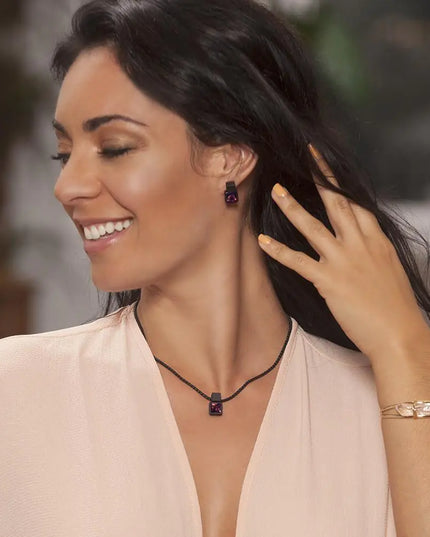 Coal Necklace-Plum