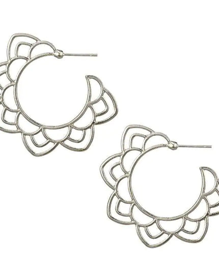 Flora -Silver Earrings