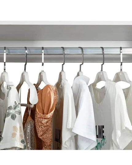 White Wooden Closet System – Standalone Wardrobe with 4 Drawers, Hanging Rod, 31.5"W × 15.7"D × 70.8"H