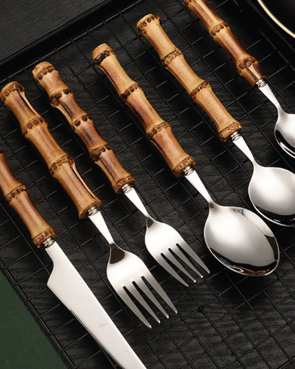 Bamboo Flatware Place Set of 4