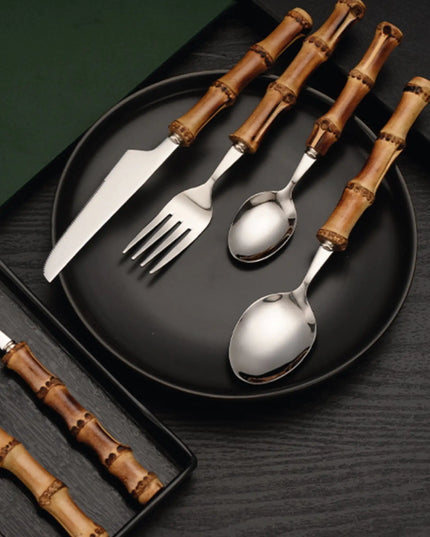 Bamboo Flatware Place Set of 4
