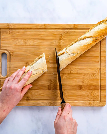XL Bamboo Cutting Board - 17x12.5 Inch Wood Tray For Meat, Cheese, Veggies - Juice Groove, 3