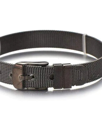 Stainless Steel Slider Bracelet -Black