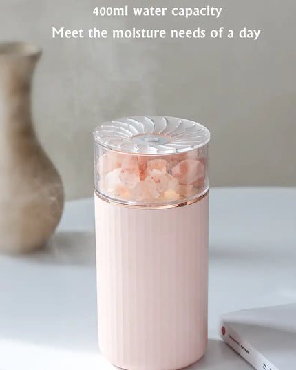 LED light Crystal Salt Stone Humidifier Essential Oil Diffuser