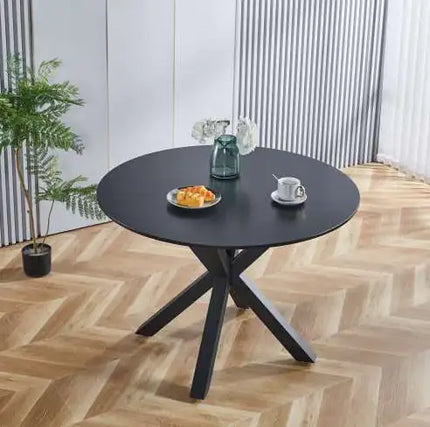 Black Fiberboard Dining Table