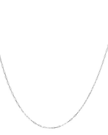 Unisex Solid 14K Gold 1.5mm Paperclip Chain Necklace - Choice of Length and Metal Color