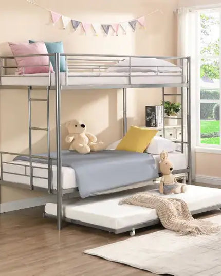 Metal Bunk Bed Black
