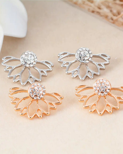 Crystal Earrings -Silver