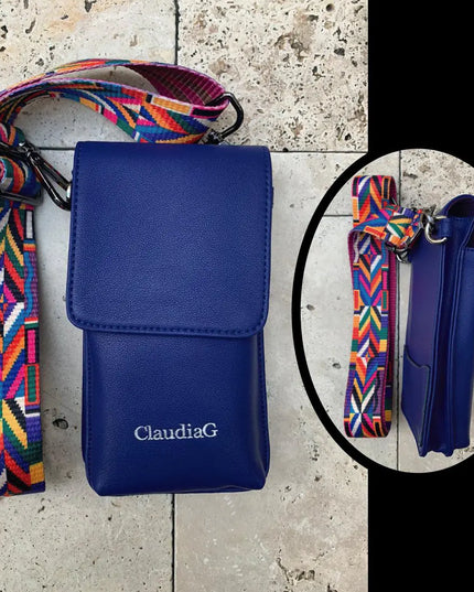 ibag Leather Cross Body-Sapphire