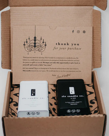 "Date Night" Glass of Red, Blackberry and Bay and Amber Noir, Cedar and Sandalwood Luxury 2-Wick Soy Candle Gift Set