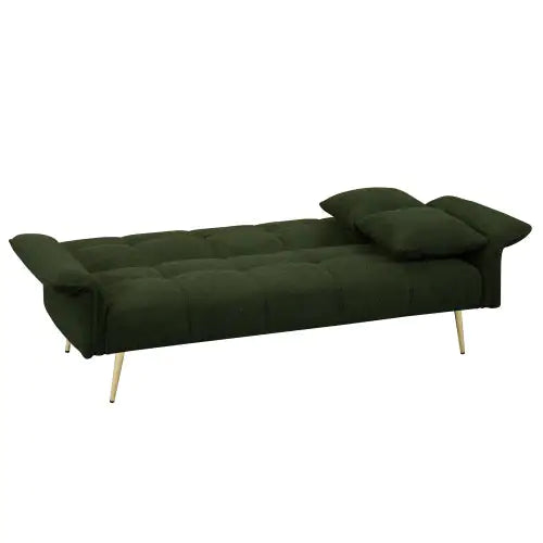 Futon Sofa Bed, Convertible Double Sofa Bed With Folding Armrests For Living Rooms And Small Spaces