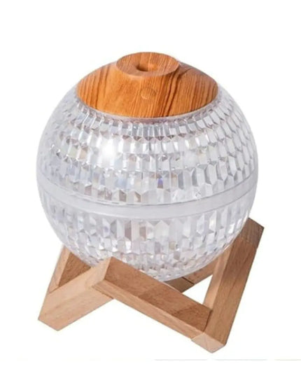 Crystal LED Aromatherapy Essential Oil Diffuser with Wooden Stand