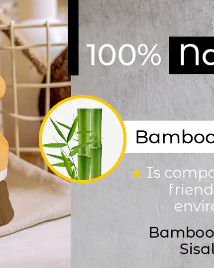 Bamboo Sisal Fiber Dish Brush
