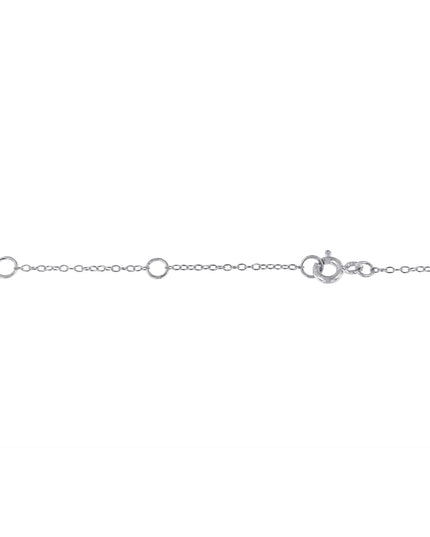 Sterling Silver Treated Diamond By Yard Necklace (3/4 cttw, Blue Color, I2-I3 Clarity)