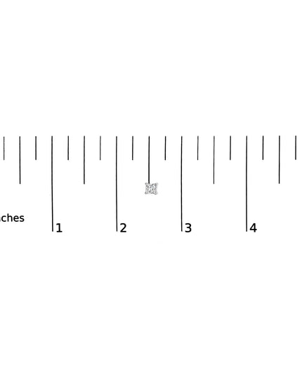 14K White Gold Princess Cut Lab-Grown Diamond Solitaire Stud Earrings (F-G Color, VS2-SI1 Clarity)