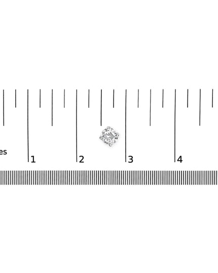 .925 Sterling Silver Silver Round Lab Grown Diamond Classic 4-Prong Solitaire Stud Earrings (F-G Color, VS1-VS2 Clarity)