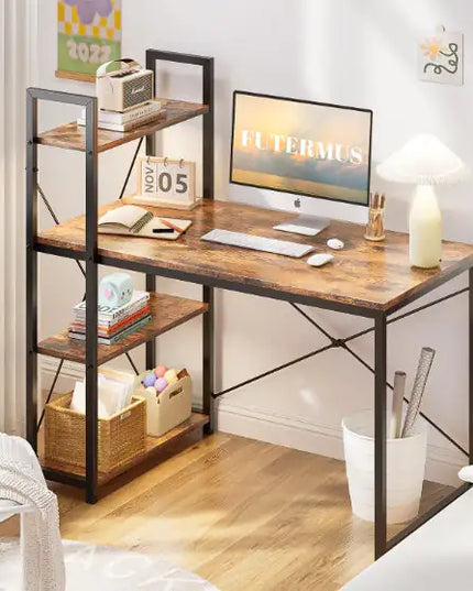 LED Computer Desk, Small, Space-saving