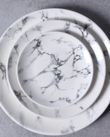 Marble Round Plate 10"