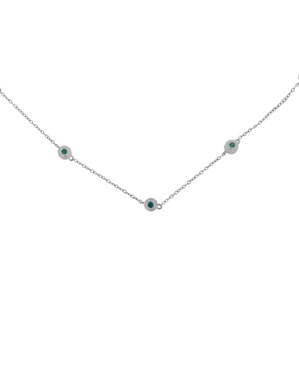 Sterling Silver Treated Diamond By Yard Necklace (3/4 cttw, Blue Color, I2-I3 Clarity)