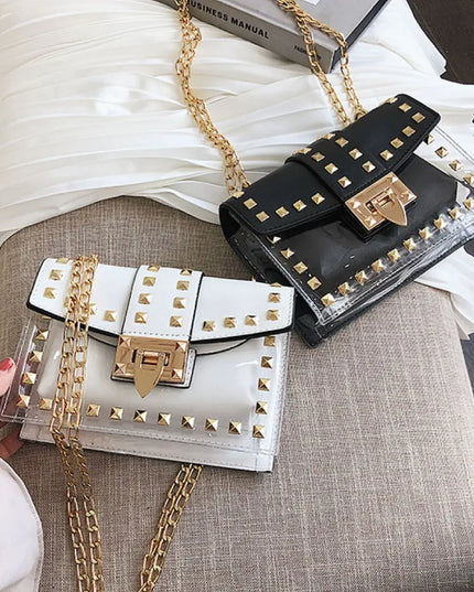 Betty Shoulder Bag -Clear/Black