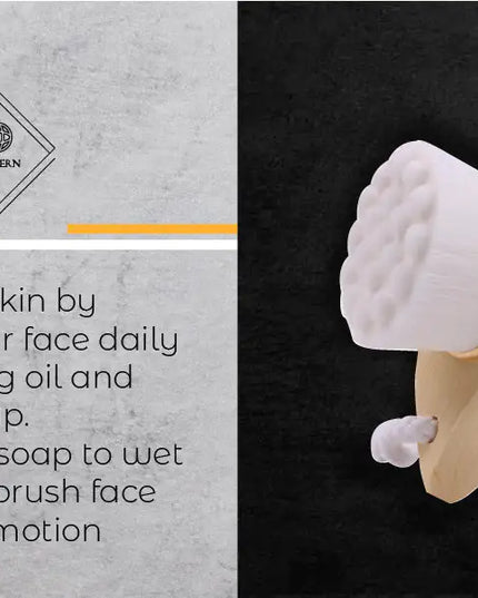Facial Brush with Bamboo Handle