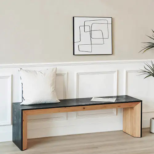 Modern Multi-Colored Wooden Bench – Dining Room, Bedroom, or Hallway Furniture