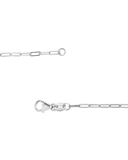 Unisex Solid 14K Gold 1.5mm Paperclip Chain Necklace - Choice of Length and Metal Color