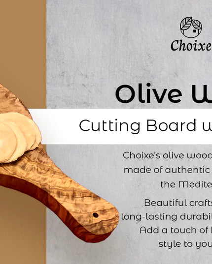 Original Olive Wood Cutting Board with Handle