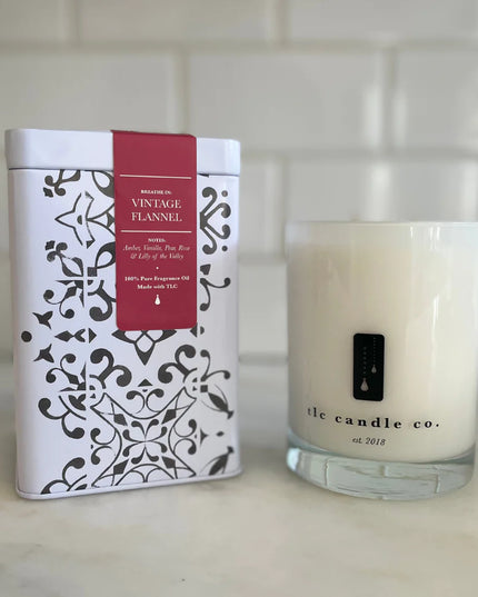 Vintage Flannel - Amber Vanilla and Pear Soy Candle