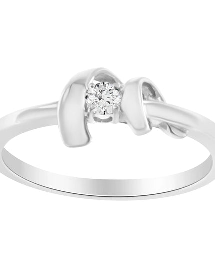 10K White Gold Diamond Promise Ring (1/10 Cttw, H-I Color, SI2-I1 Clarity)
