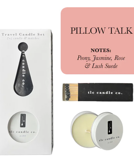 Travel Candle with Matches - Pillow Talk