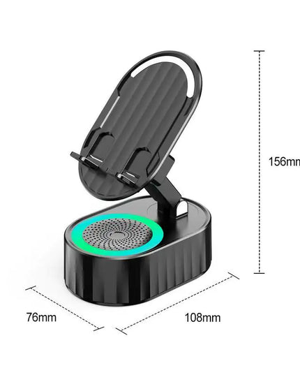 Cell Phone Stand with Wireless Bluetooth Speaker,Induction Speaker HD Surround Sound for Home and Outdoor,Compatible with Iphone/Ipad/Samsung Galaxy
