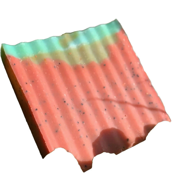 Handmade Bath Soap Bars – 3-Pack, 4 oz Each – Watermelon Scent with Poppy Seeds – Long-Lasting, Natural Ingredients, Tallow-Based