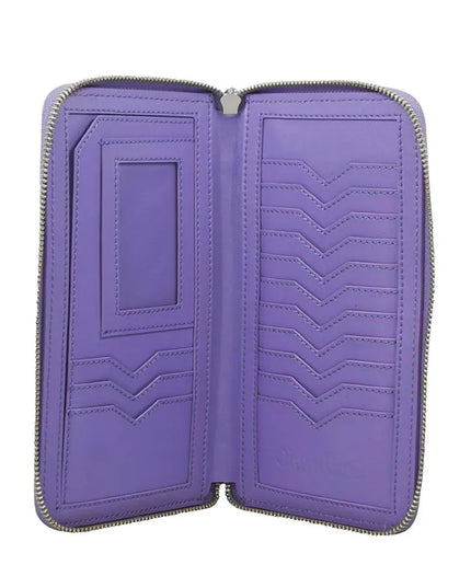 Lotus Leather Wallet-Lime Green/Plum