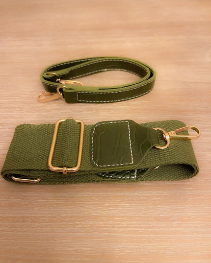 Blake Shoulder Bag -Olive Croc