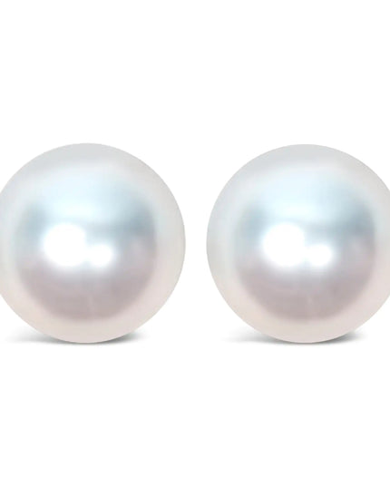 14K Gold Cultured Freshwater Pearl Solitaire Stud Earrings