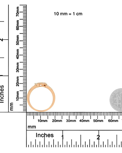 .925 Sterling Silver 1/2 Cttw Diamond Scatter Composite Bypass Ring (I-J Color, I1-I2 Clarity)