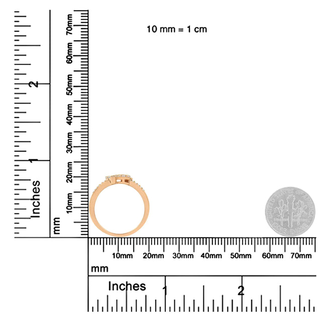 .925 Sterling Silver 1/2 Cttw Diamond Scatter Composite Bypass Ring (I-J Color, I1-I2 Clarity)