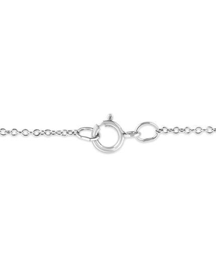 Matte Finish .925 Sterling Silver Diamond Accent Dancing Peace Sign 18" Pendant Necklace (I-J Color, I1-I2 Clarity)