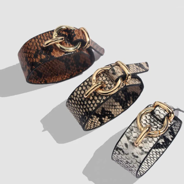 Round Lock Bracelet -Brown
