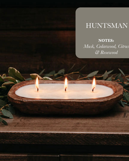 3-Wick Dough Bowl Soy Candle - Huntsman