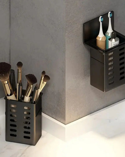 1pc Modern Wall-Mounted Bathroom Organizer