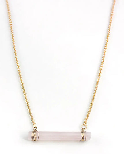 Quartz Cylinder Necklace