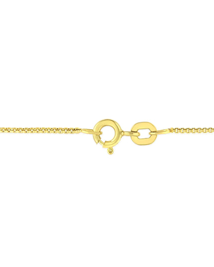 14K Yellow Gold Plated .925 Sterling Silver Brilliant Round Cut Diamond Solitaire Milgrain 18" Pendant Necklace