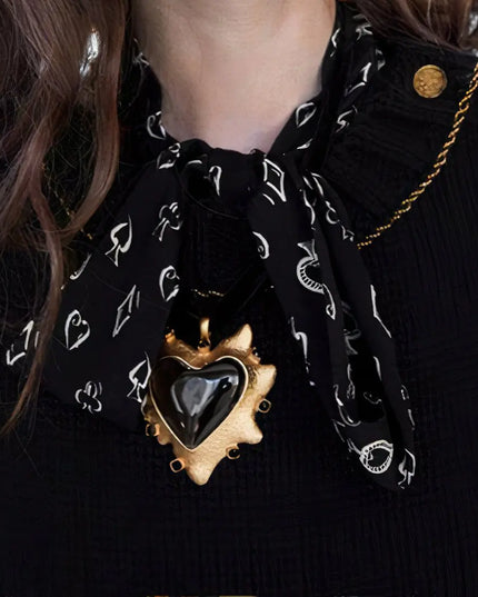 Black Heart Necklace
