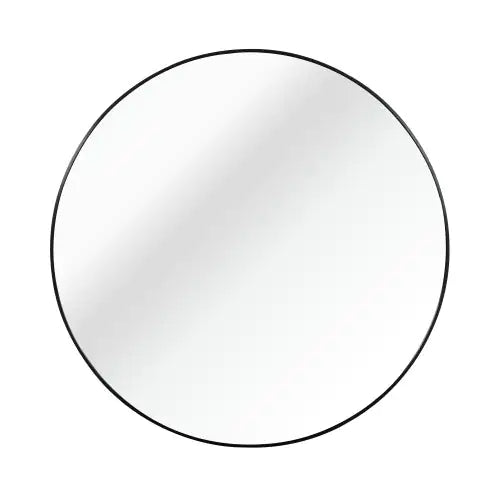 Black 24" Inch Metal Round Bathroom Mirror