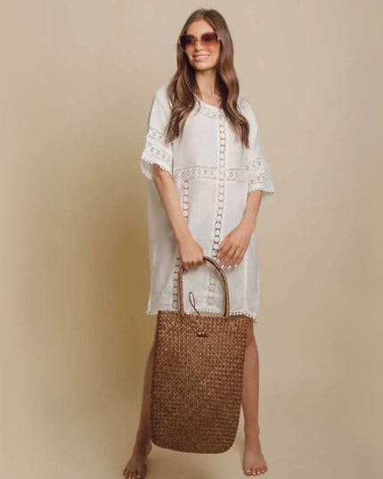 Spring Straw Shopping Bag