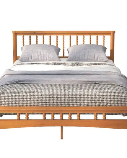 Queen Wooden Platform Bed Frame With Headboard, No Box Spring Needed